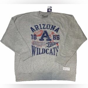 NWT - Mitchell & Ness Arizona Wildcats Pullover Fleece Sweatshirt, Size - XXL